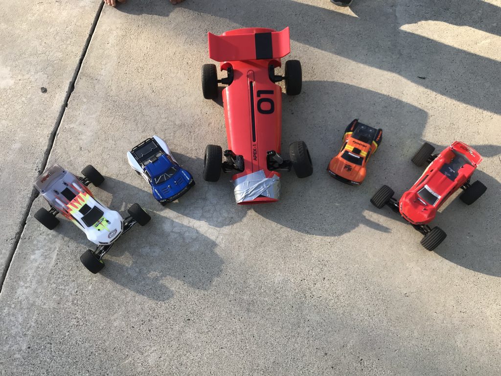 RC Cars Lined Up