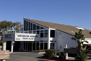 Huntington Harbour Yacht Club with its new paint and exterior signs